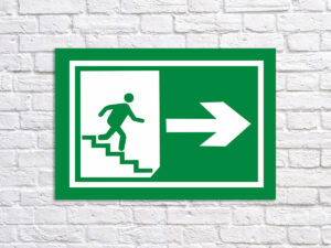 Пластиковая табличка указатель лестницы