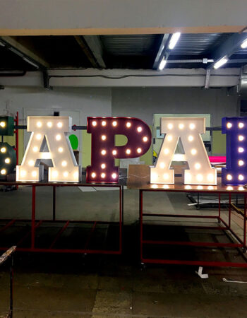 Объемные буквы Ретро